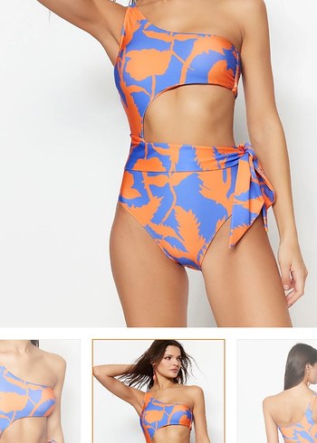 Renkli Drapeli Uzun Kadın Mayo - Görsel 8