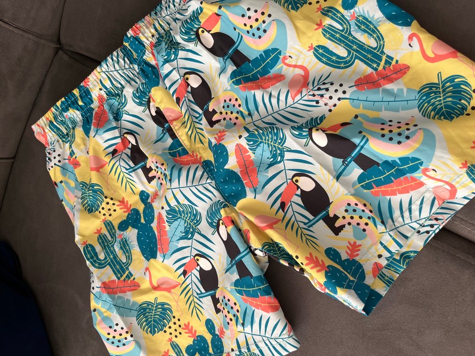 Renkli Baskılı Erkek Şort Mayo - Görsel 2