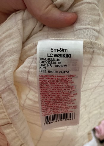 Kız Çocuk Bej müslin Fırfırlı Elbise - Görsel 4