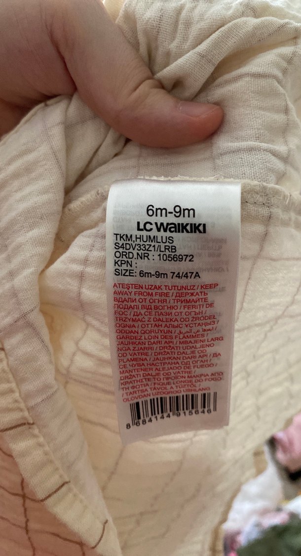 Kız Çocuk Bej müslin Fırfırlı Elbise - Görsel 4