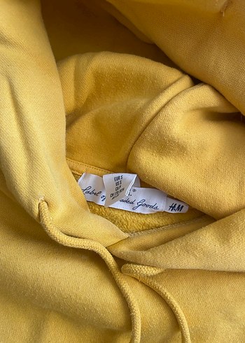s Beden Sarı Kapüşonlu Streetwear Sweatshirt