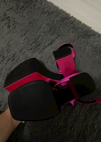 Bershka Bershka Pembe Platform Topuklu Kadın Gece Ayakkabısı