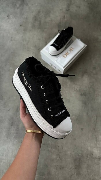 39 Beden siyah Renk Dior Kadın Siyah Sneaker Platform