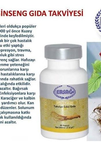 Ginseng Gıda Takviyesi 60 Kapsül