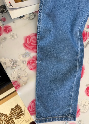 Mavi Bol Kesim Midi Denim Kadın Jean - Görsel 3