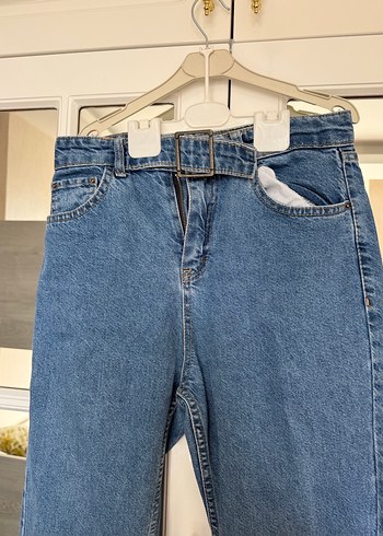 Mavi Bol Kesim Midi Denim Kadın Jean - Görsel 2