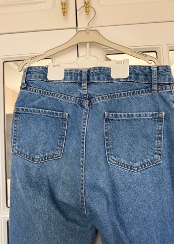 Mavi Bol Kesim Midi Denim Kadın Jean - Görsel 6