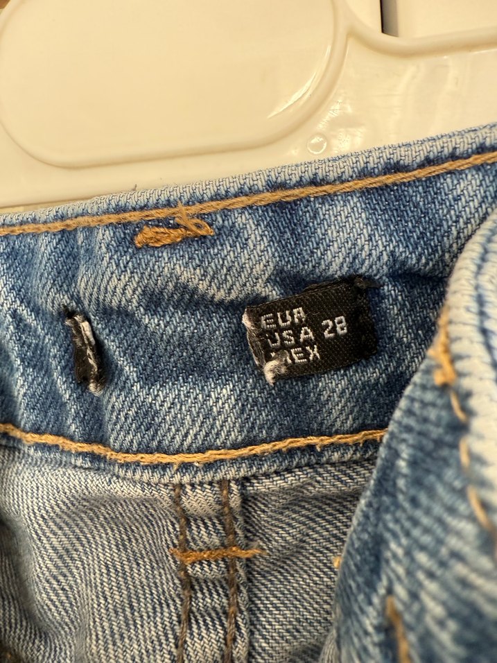 Mavi Bol Kesim Midi Denim Kadın Jean - Görsel 4