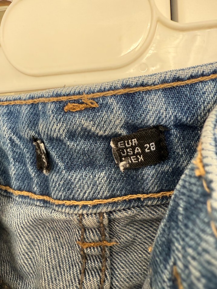 Mavi Bol Kesim Midi Denim Kadın Jean - Görsel 5