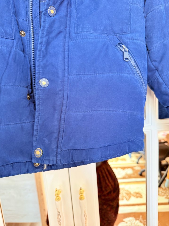 Erkek Çocuk Koyu Mavi Denim Mont - Görsel 3