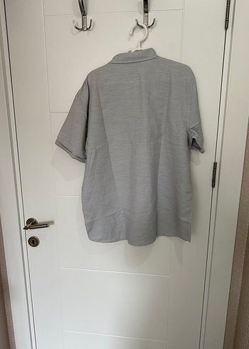 Düğmeli Gri Erkek Gömlek - Görsel 2