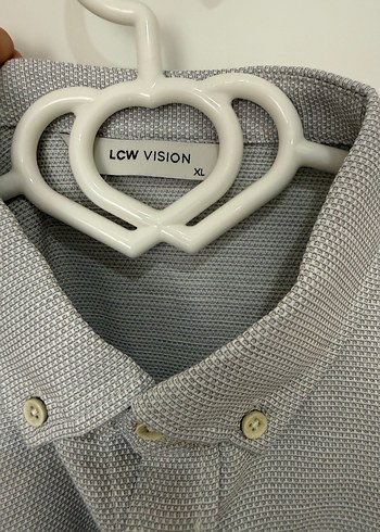 Düğmeli Gri Erkek Gömlek - Görsel 4