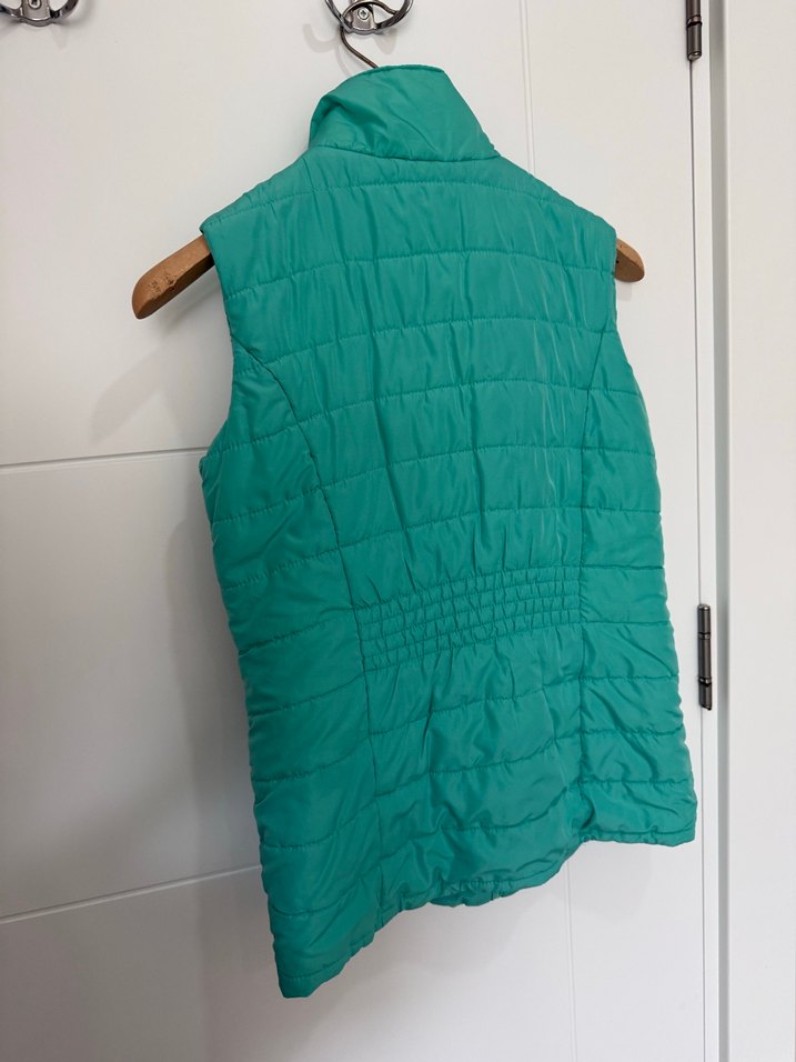 Parlak Yeşil Fermuarlı Kadın Yelek - Görsel 2