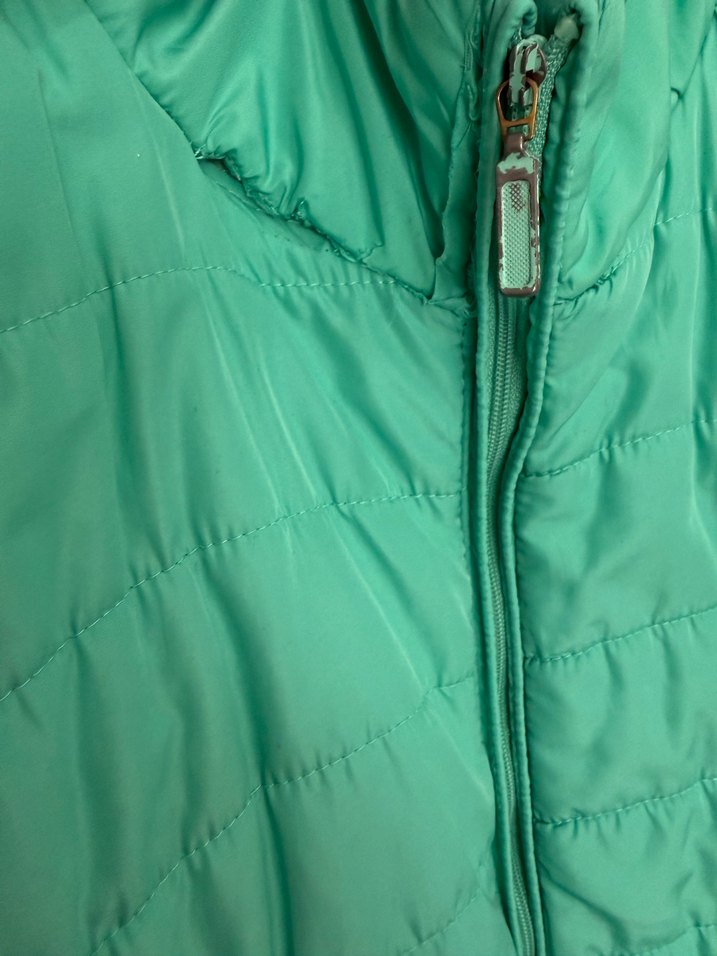 Parlak Yeşil Fermuarlı Kadın Yelek - Görsel 4