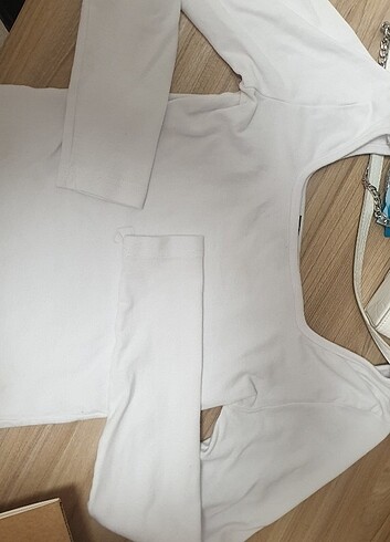 H&M Beyaz Kare Yaka Bluz