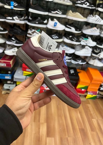Bordo Adidas Samba Yüksek Topuklu Spor Ayakkabı