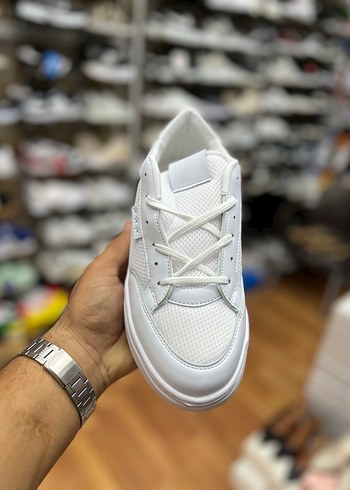 41 Beden Beyaz erkek Spor Ayakkabı Velcro Detaylı