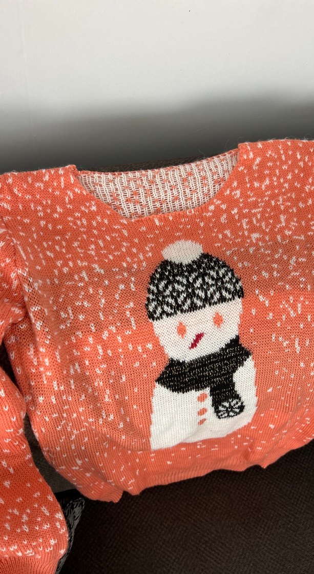 Kardan adam  Nakışlı Triko Kazak - Görsel 2