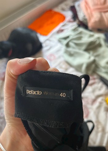 Defacto Siyah Midi Kalem Elbise