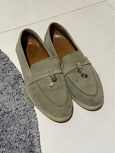 38 Beden haki Renk Loafer