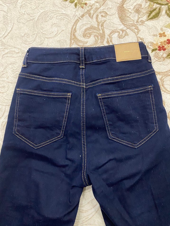 Lacivert koton jean - Görsel 4