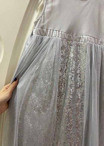 Gri Kız Elbisesi - Görsel 3