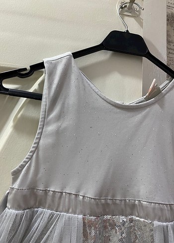 Gri Kız Elbisesi - Görsel 4