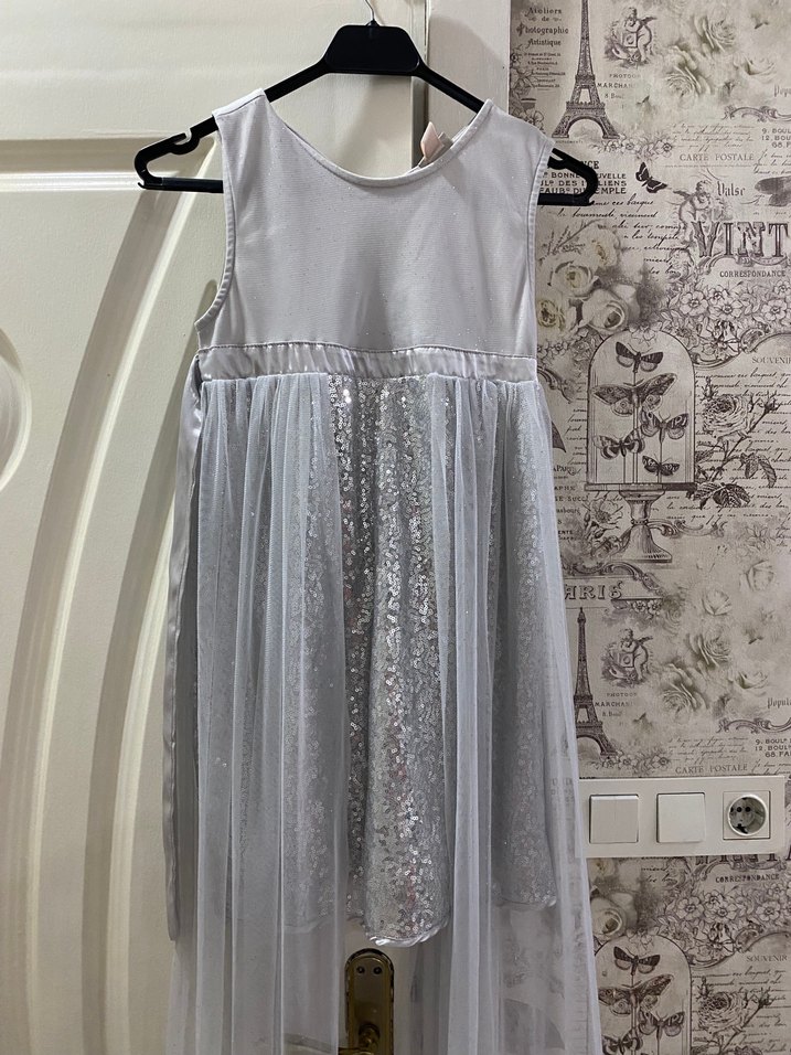 Gri Kız Elbisesi - Görsel 2