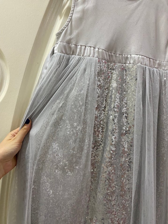 Gri Kız Elbisesi - Görsel 3