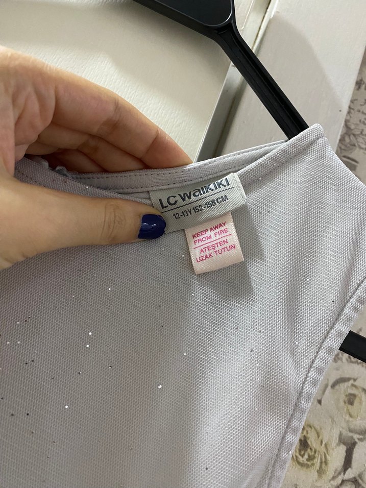 Gri Kız Elbisesi - Görsel 5