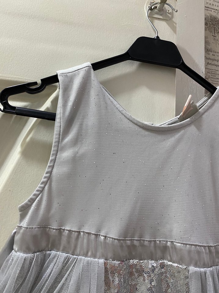 Gri Kız Elbisesi - Görsel 4