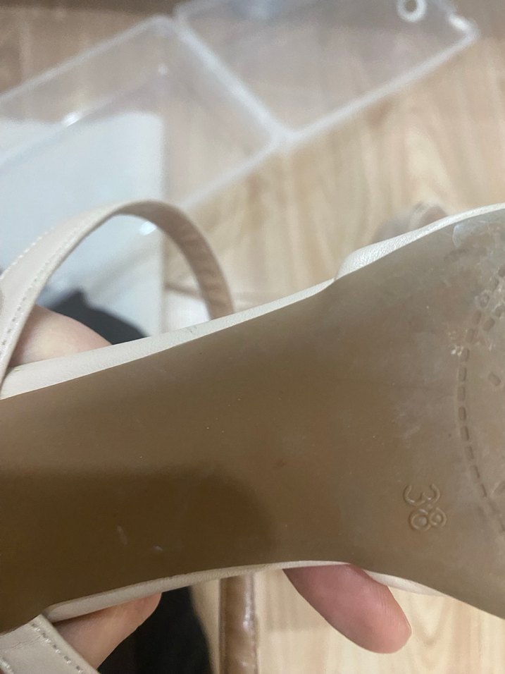 Bej Minimalist İnce Topuklu Kadın Abiye Ayakkabı - Görsel 5