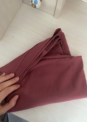 Bordo Keten Kadın Şal - Görsel 2