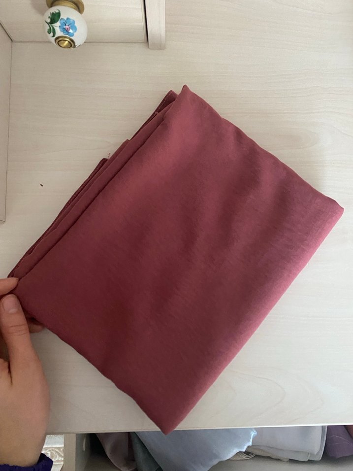 Bordo Keten Kadın Şal - Görsel 4