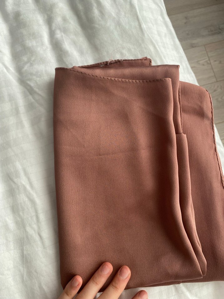 Kadın gül kurusu Parlak Saten Şal - Görsel 4