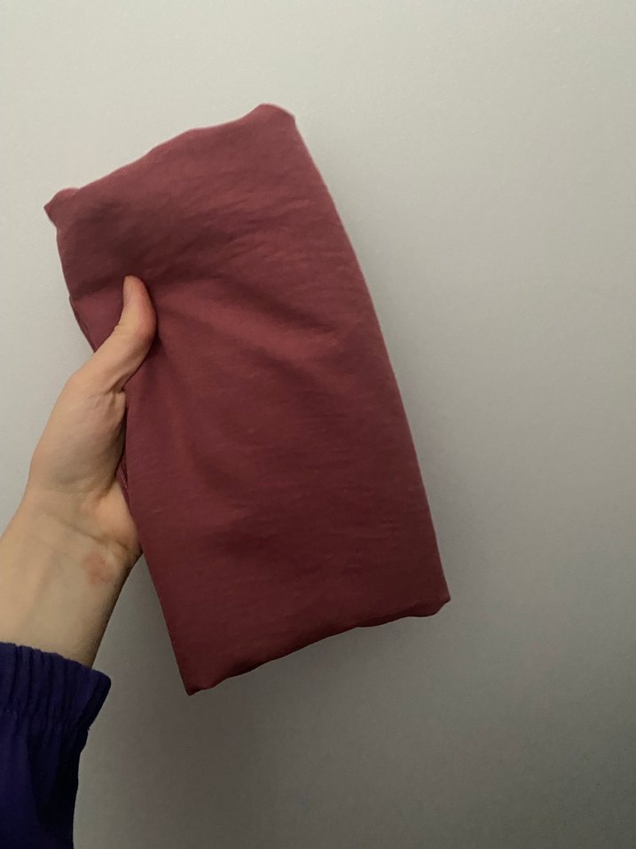 Bordo Keten Kadın Sarma Şal - Görsel 4