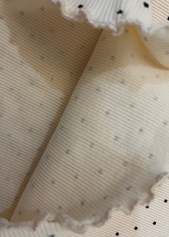 Uzun Kollu Puantiyeli Beyaz Bebek Body - Görsel 2