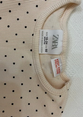 Uzun Kollu Puantiyeli Beyaz Bebek Body - Görsel 3