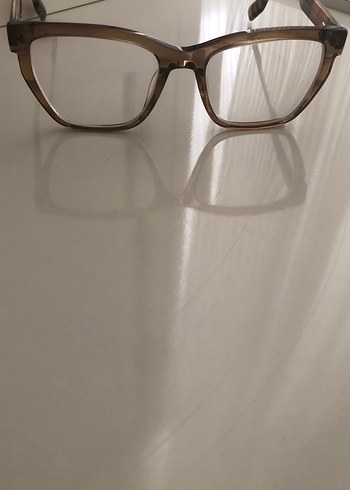 Bej Şeffaf Kadın Gözlüğü - Görsel 5