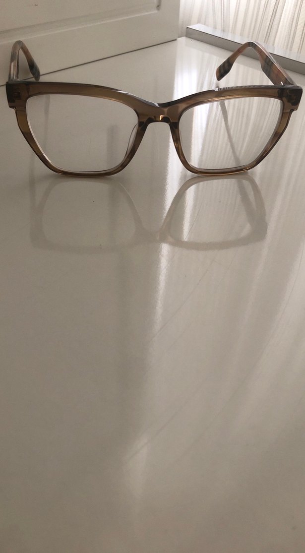 Bej Şeffaf Kadın Gözlüğü - Görsel 5