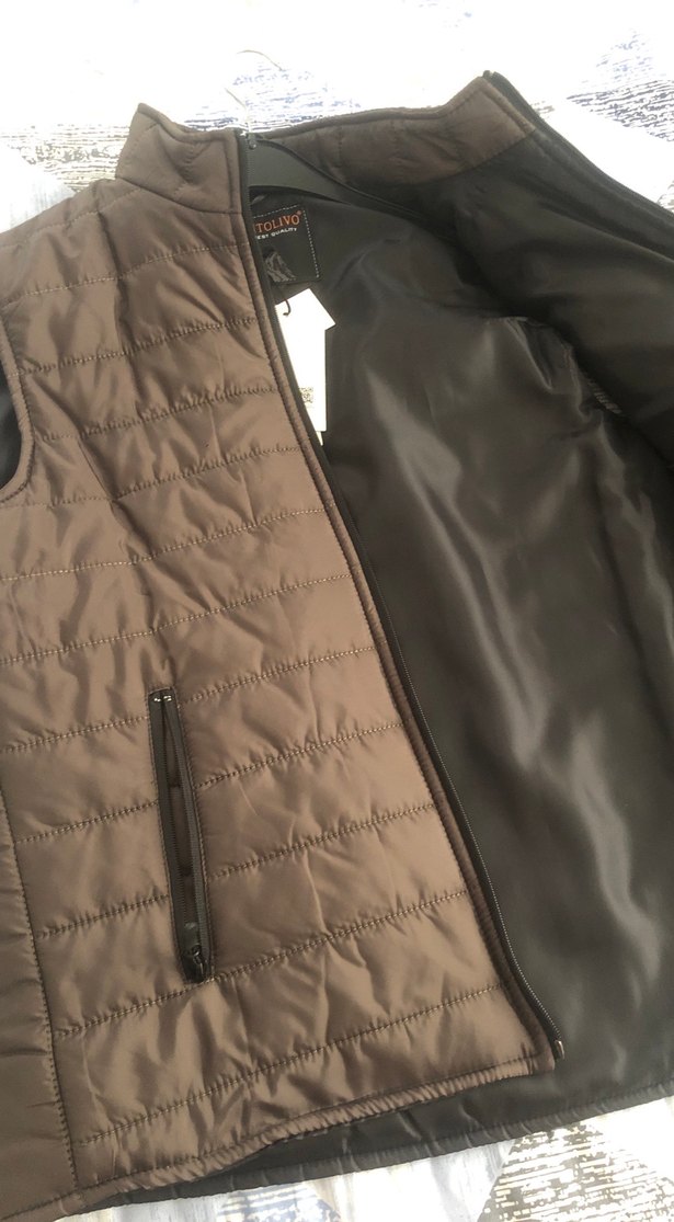 Kahverengi Fermuarlı Erkek Yelek - Görsel 4