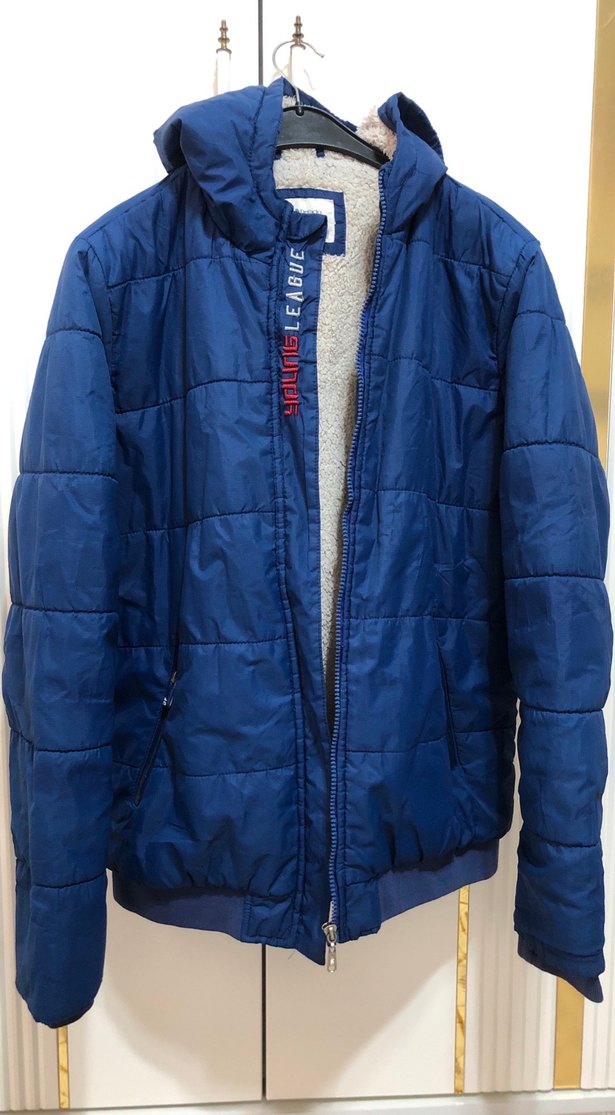 Mavi Erkek Fermuarlı Streetwear Mont - Görsel 4