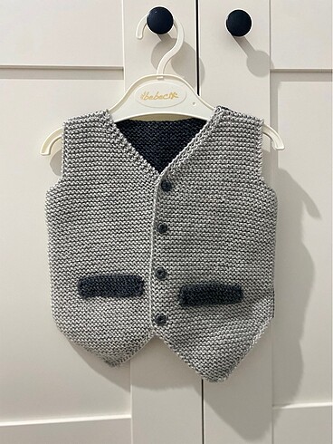 Bebek örme yelek - Görsel 5