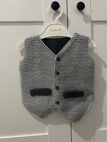 Bebek örme yelek - Görsel 4