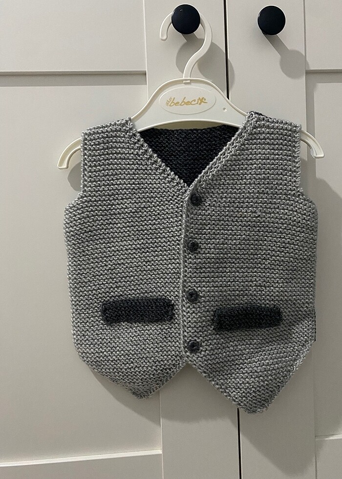 Bebek örme yelek - Görsel 4
