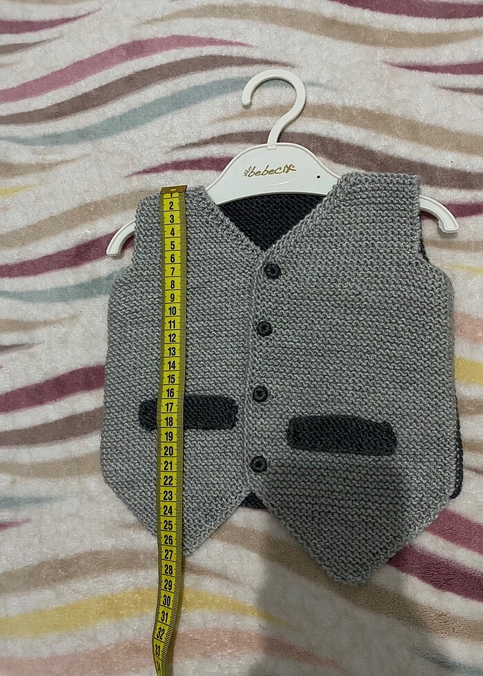 Bebek örme yelek - Görsel 2