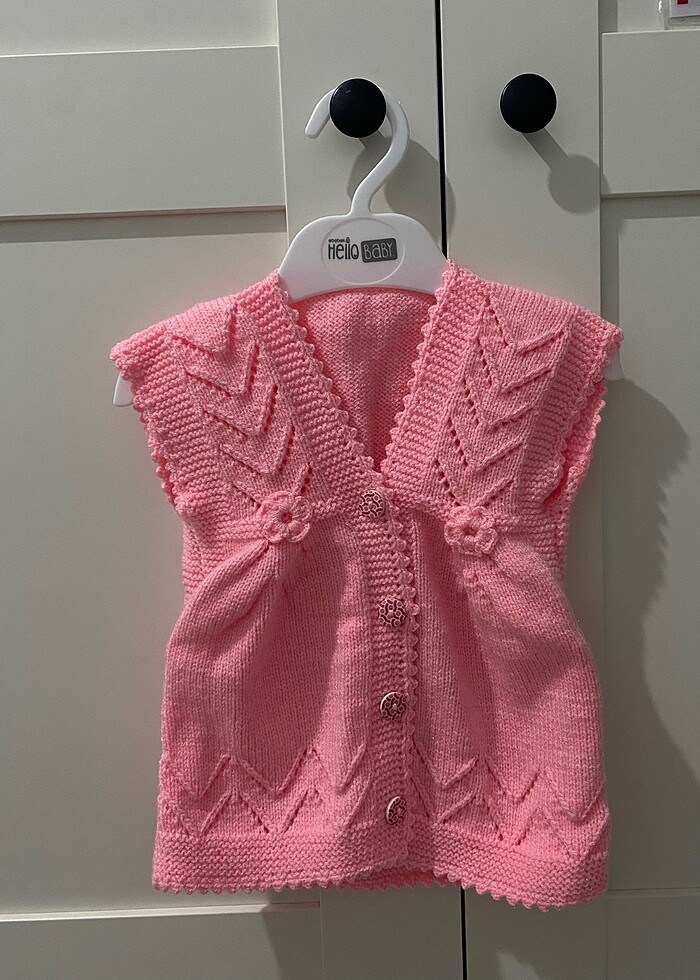 Bebek örme yelek - Görsel 4