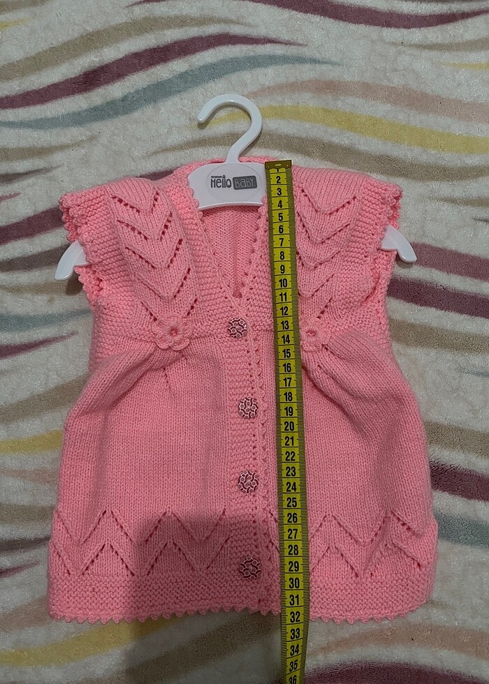 Bebek örme yelek - Görsel 2