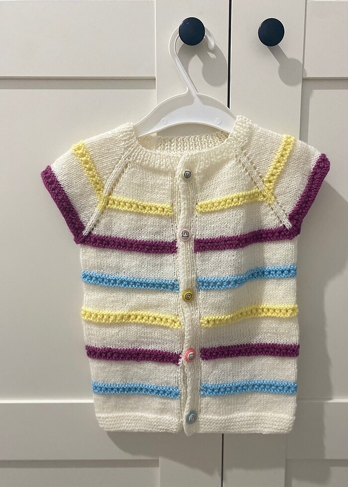 Bebek örme yelek - Görsel 3