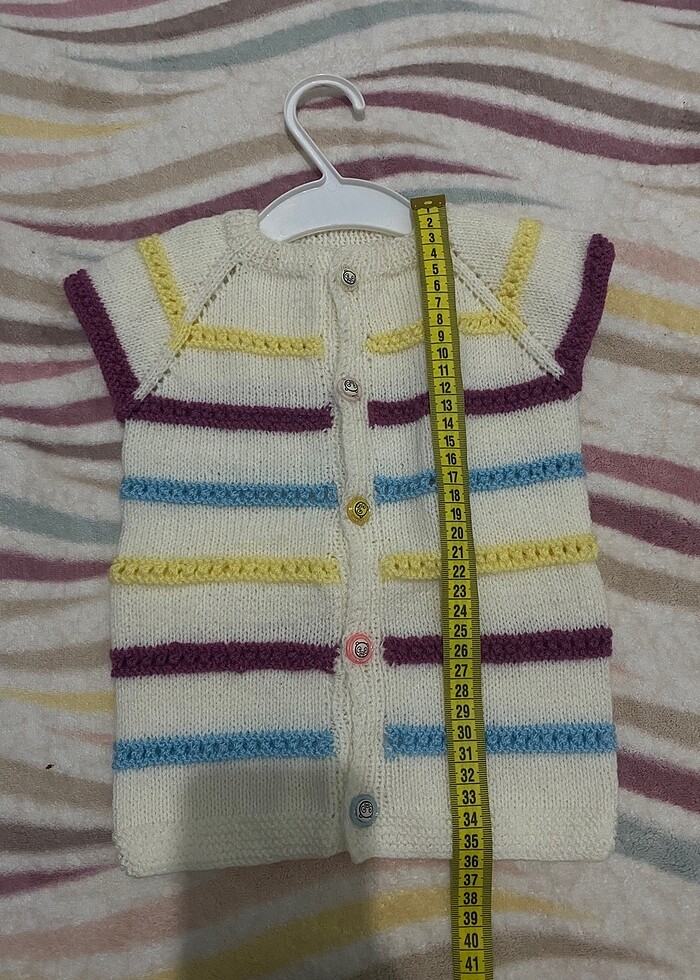 Bebek örme yelek - Görsel 4